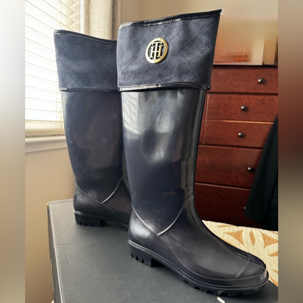 Tommy Hilfiger Navy Rain Boots